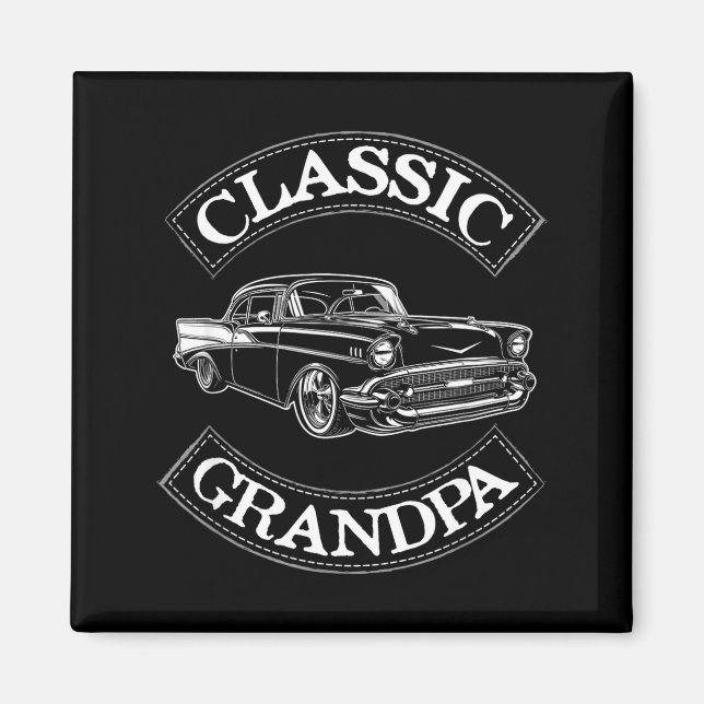 Vintage Clic Car Funny Grandpa  Magnet (Front)