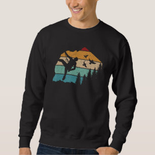 Vintage Climbing Bouldering Rock Climber Climbing Sweatshirt