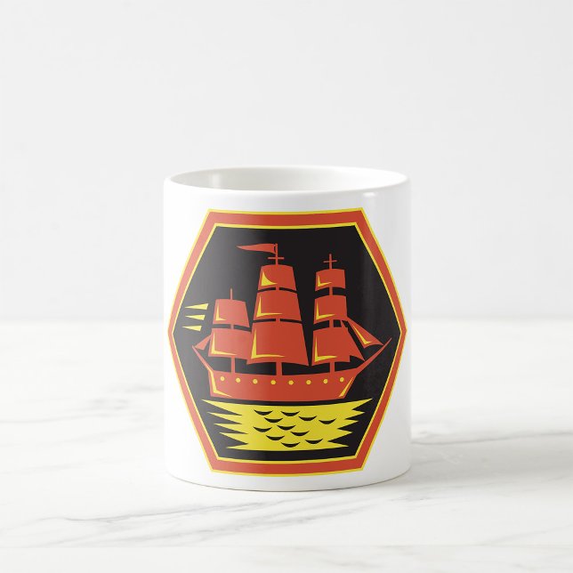 Vintage Clipper Ship Sailing Coffee Mug (Creator Uploaded)