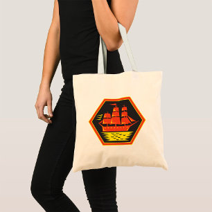 Vintage Clipper Ship Sailing Tote Bag