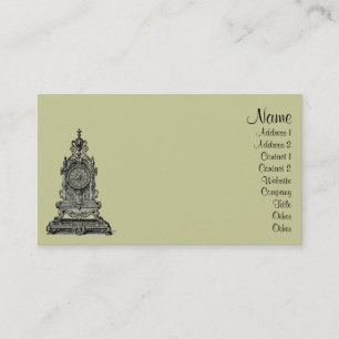 Vintage Clock Business Card