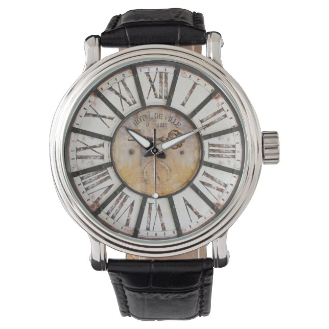 VINTAGE CLOCK FACE | roman numerals Watch (Front)