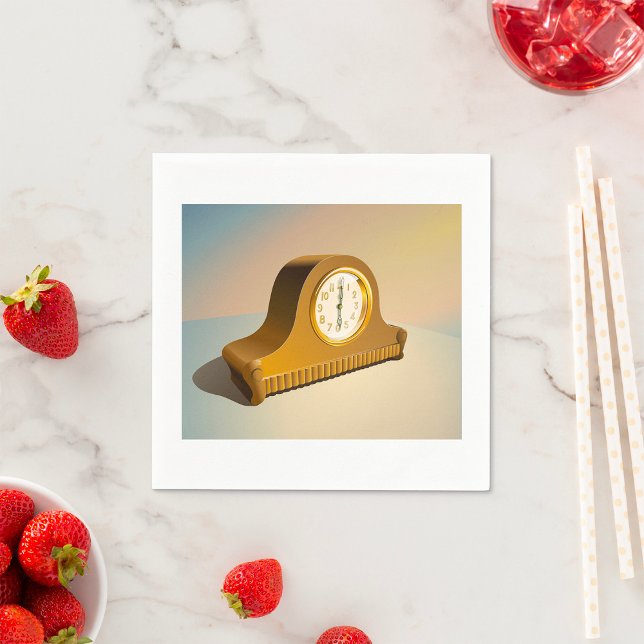 Vintage Clock Paper Napkins (Creator Uploaded)