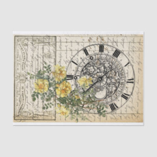 Vintage clock receipt tissue paper