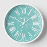 Vintage Clock Roman Numerals Any Color and White
