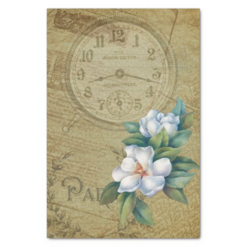 Vintage Clock Tissue Paper