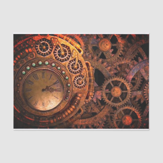 Vintage Clock Tissue Paper (Front)