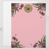 Vintage Clock with Flowers (Front/Back)