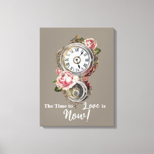 Vintage Clock - Wrapped Canvas Print