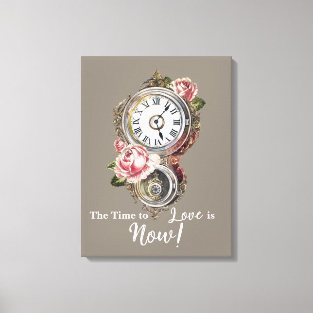 Vintage Clock - Wrapped Canvas Print (Front)