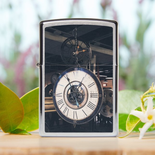 Vintage Clock Zippo Lighter | Zazzle