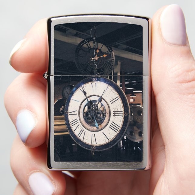 Vintage Clock Zippo Lighter | Zazzle