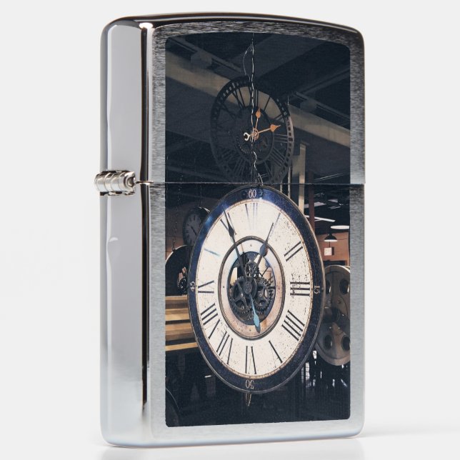 Vintage Clock Zippo Lighter | Zazzle