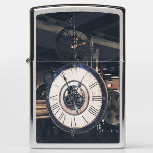 Vintage Clock Zippo Lighter