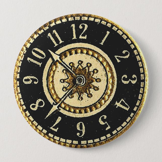 Vintage Clocks Button (Front)