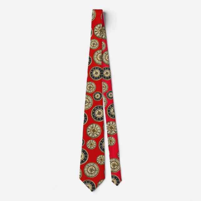 Vintage Clocks Neck Tie (Front)