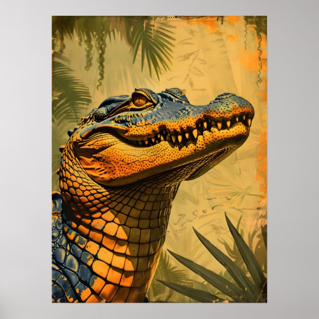 Vintage Close-Up of the Alligator Poster (Front)