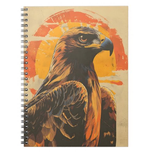 Vintage Closeup of the Majestic Golden Eagle Notebook