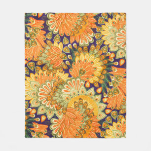 Vintage cloth pattern: close-up texture. fleece blanket