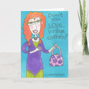 Vintage Clothes Card