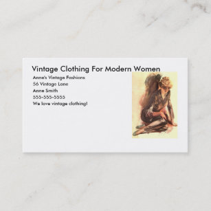 Vintage Clothing For Modern Women, Anne... Business Card
