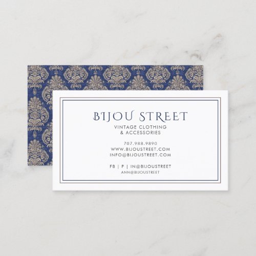 Vintage Clothing Retail  Business Card