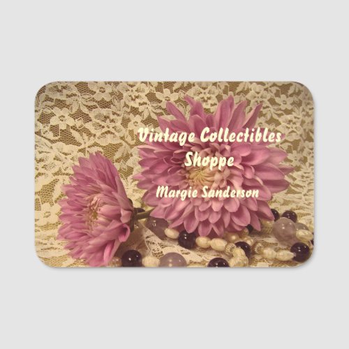 Vintage Clothing  Shop and Collectibles Name Tag