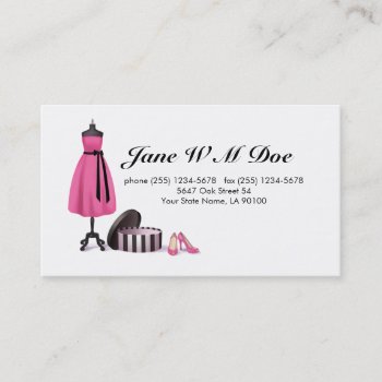 Vintage Clothing Shop Business Card by ArtbyMonica at Zazzle