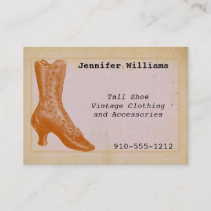 Vintage Clothing Thrift Consignment Business Card