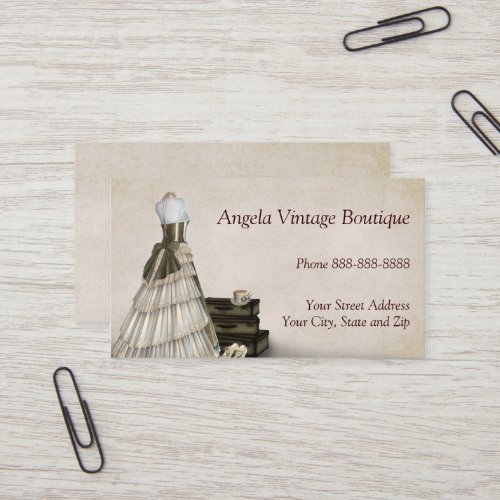 Vintage Clothing Thrift Shop Boutique Business Business Card