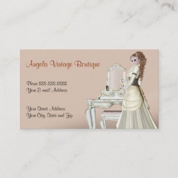Vintage Clothing Thrift Shop Boutique Business Business Card by Business_Creations at Zazzle