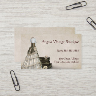 Vintage Clothing Thrift Shop Boutique Business Card
