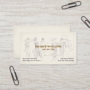 Vintage Clothing Thrift Shop Store Business Card