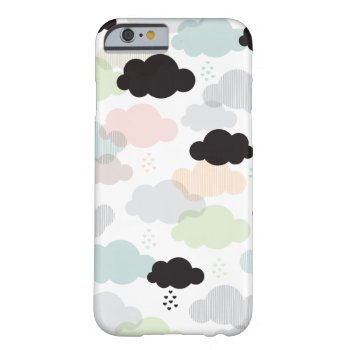 Vintage Clouds Scandinavian Abstract Sky Pattern Barely There Iphone 6 Case by designalicious at Zazzle