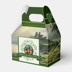 Vintage Clover St Patrick's Day Landscape GFB Favor Boxes