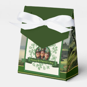 Vintage Clover St Patrick's Day Landscape TFB Favor Boxes