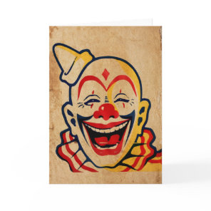 Vintage Clown Birthday Card