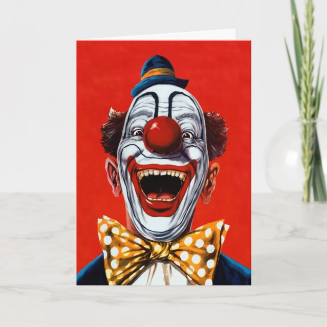 Vintage Clown Birthday Card (Front)