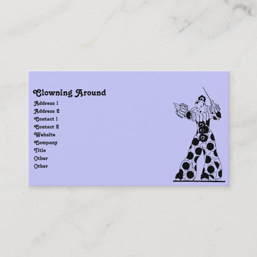 Customizable Vintage Clown Business Card Templates
