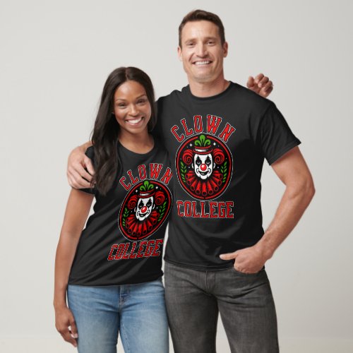 Vintage Clown College T_Shirt