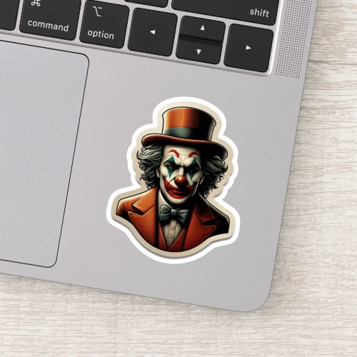 Vintage Clown Head Sticker