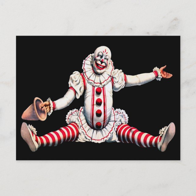 Vintage Clown Postcard (Front)