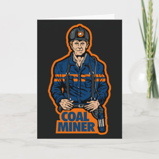 VINTAGE COAL MINER CARD
