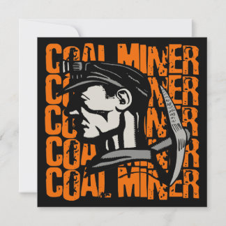 VINTAGE COAL MINER HOLIDAY CARD