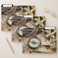 Vintage coastal beach nautical antique compass