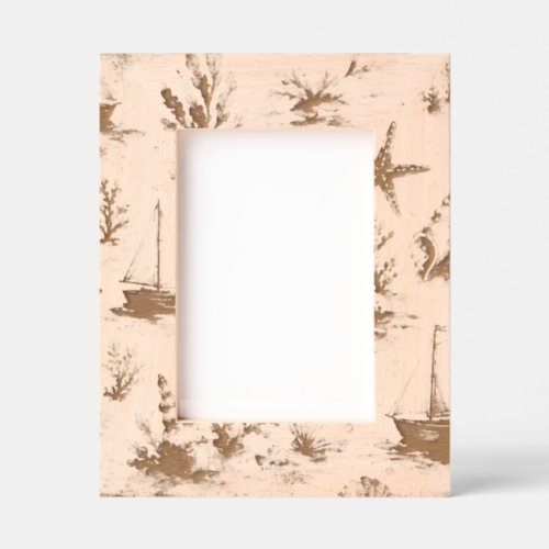 Vintage Coastal Cottage Laser Etched Picture Frame