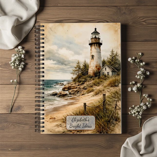 Vintage Coastal Lighthouse Notebook (Creator Uploaded)