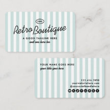 Vintage Coastal Striped Standard Business Cards