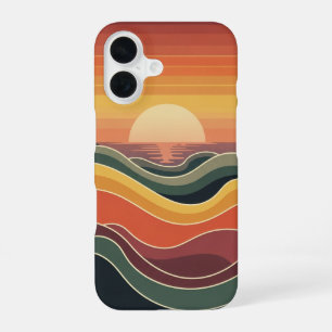 Vintage Coastal Sunset iPhone 16 Case
