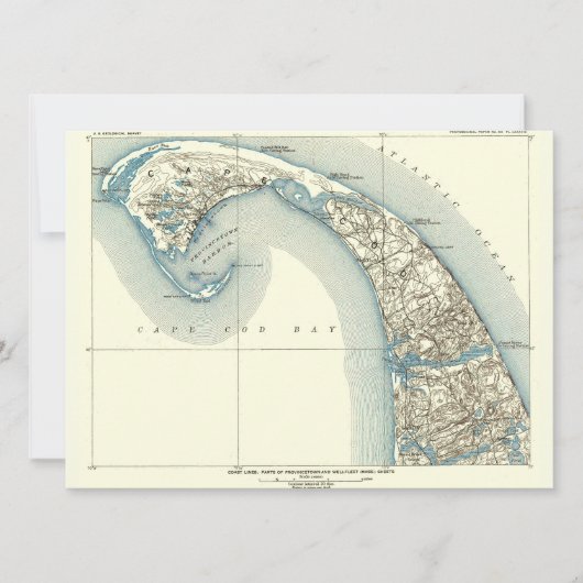 Vintage Coastal Survey Map Chart Provincetown (Front)